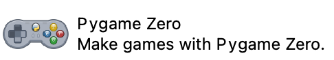 The Pygame Zero mode option in the Mu editor.