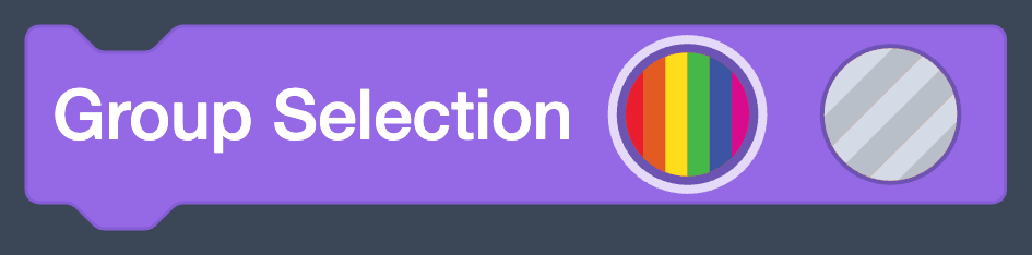 the Group Selection block