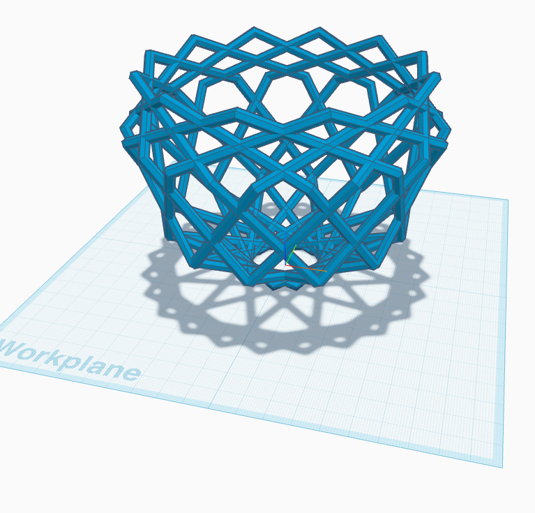 The basket frame with only 12 rings, a much looser weave.