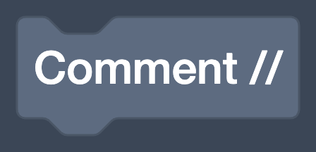 the Comment block