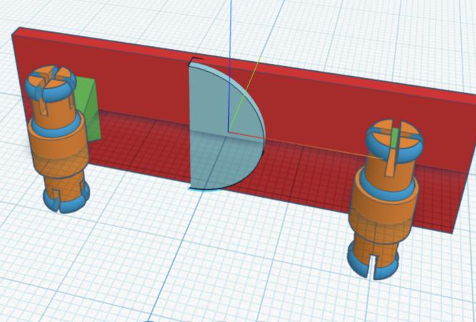 The thin arched kick piece standing at the center of the deck.