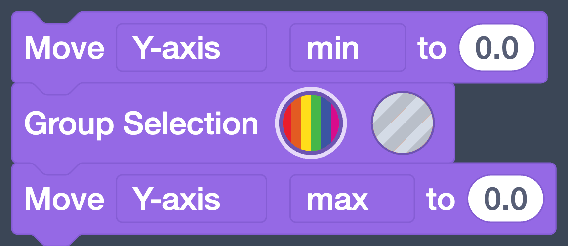 The Move, Group Selection, and Move blocks.