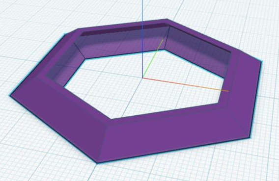 The double ring: slanted walls above and below the Workplane, like two funnels joined.