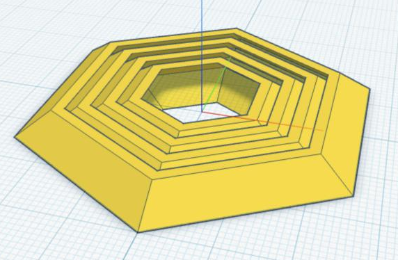 Four nested double rings, each 8 millimeters smaller than the last.