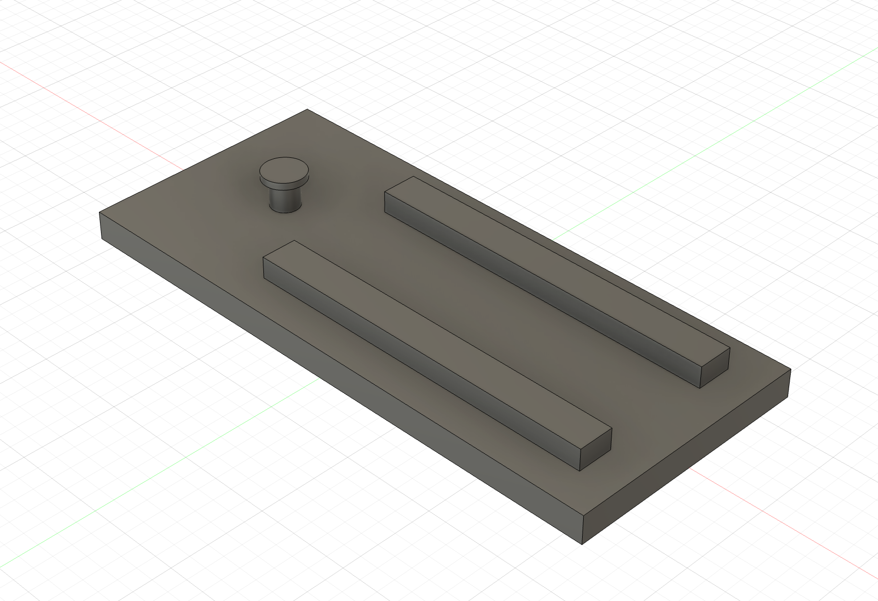 The Axle standing in the Base's hole.