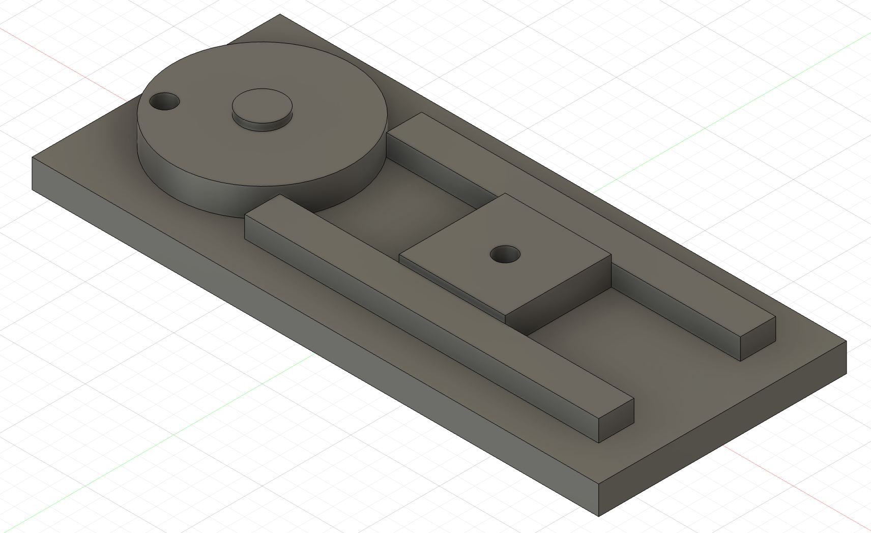 The Slider sitting between the guide rails.