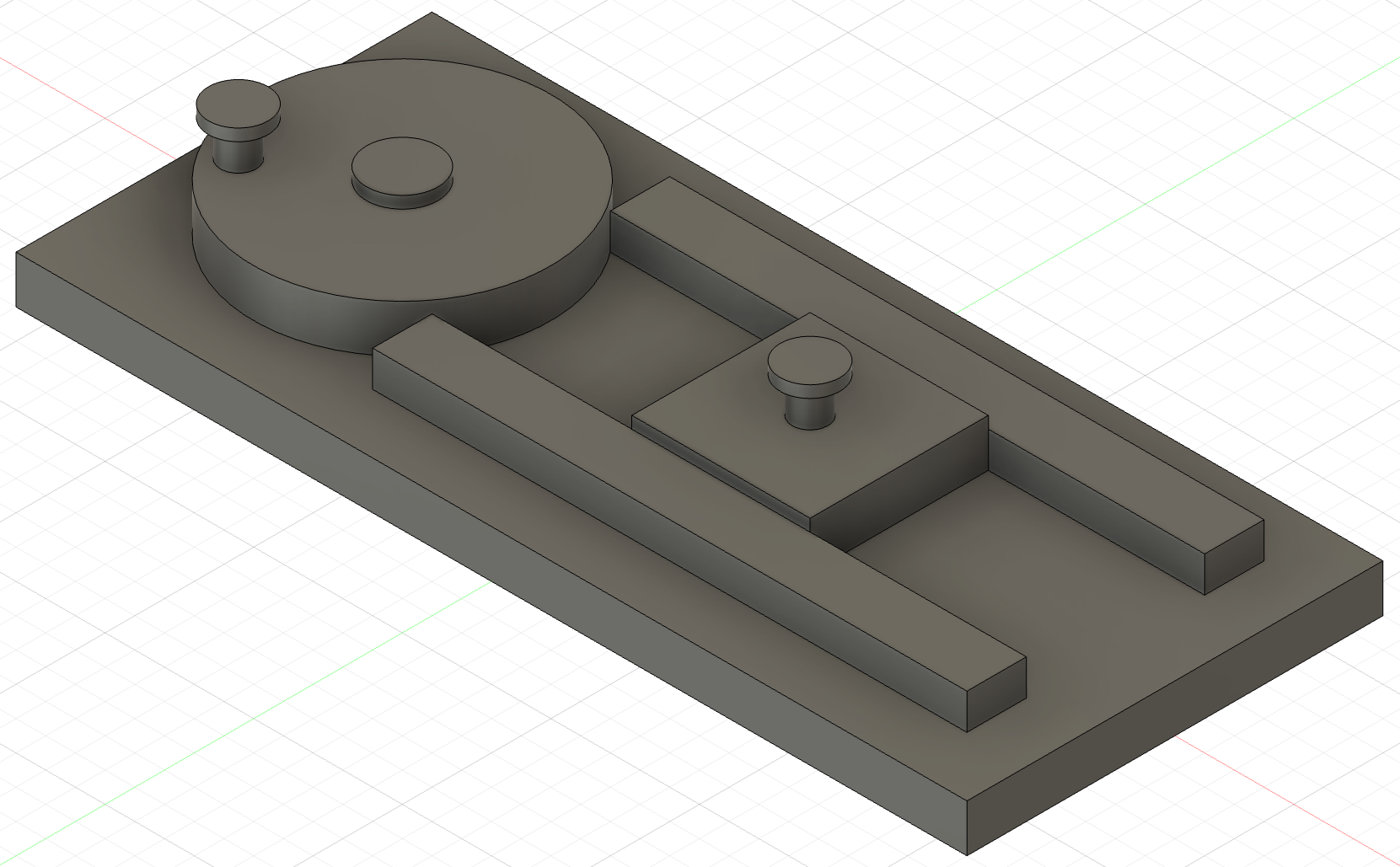 A Pin standing in the Crank's outer hole and another in the Slider's hole.