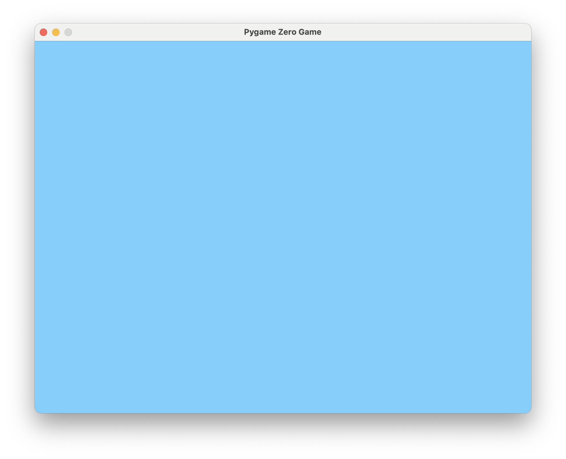 The window filled with sky blue.
